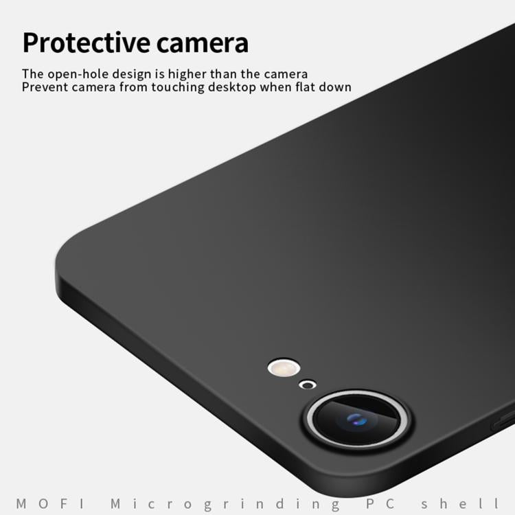 For iPhone 16e MOFI Frosted PC Ultra-thin Hard Phone Case(Black) - iPhone 16e Cases by MOFI | Online Shopping South Africa | PMC TechLife | Buy Now Pay Later Mobicred