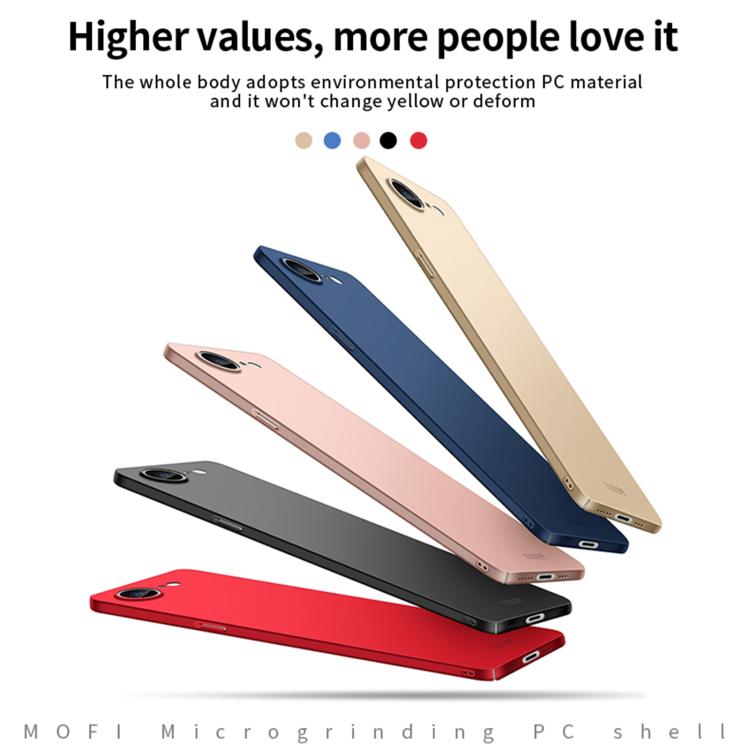 For iPhone 16e MOFI Frosted PC Ultra-thin Hard Phone Case(Red) - iPhone 16e Cases by MOFI | Online Shopping South Africa | PMC TechLife | Buy Now Pay Later Mobicred