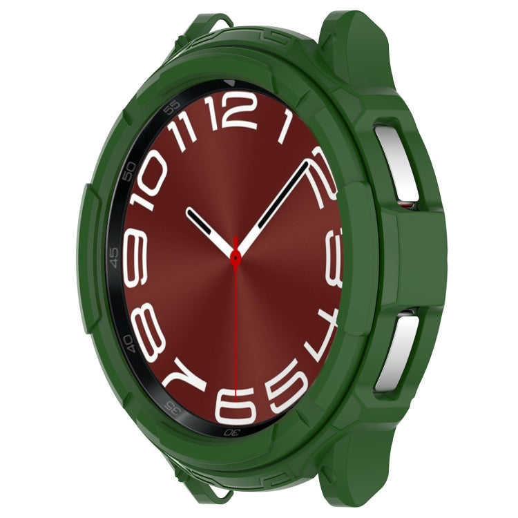 For Samsung Galaxy Watch 6 Classic 43mm Rotating Ring  + TPU Armor Watch Protective Case(Green) - Watch Cases by PMC TechLife | Online Shopping South Africa | PMC TechLife