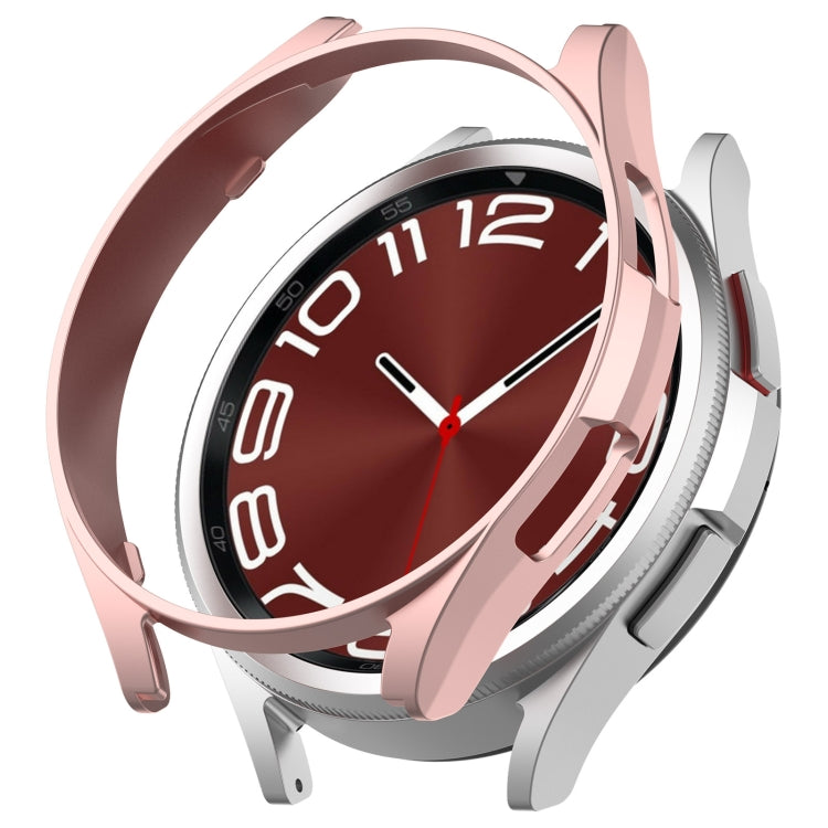 For Samsung Galaxy Watch 6 Classic 43mm Half Coverage Hollow PC Watch Protective Case(Rose Gold) - Watch Cases by PMC TechLife | Online Shopping South Africa | PMC TechLife