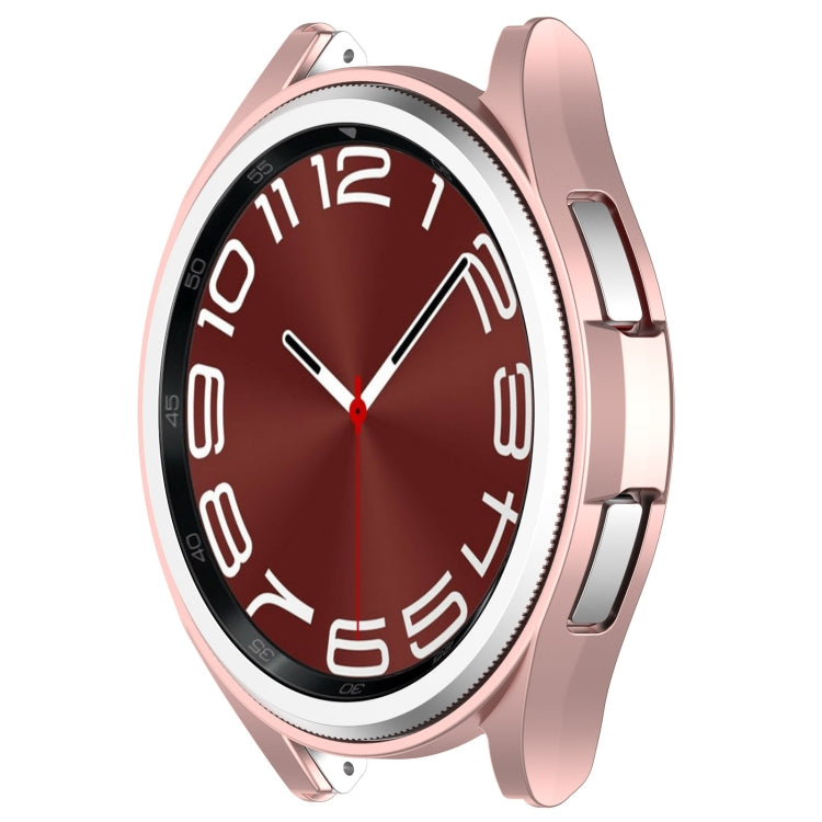 For Samsung Galaxy Watch 6 Classic 43mm Half Coverage Hollow PC Watch Protective Case(Rose Gold) - Watch Cases by PMC TechLife | Online Shopping South Africa | PMC TechLife