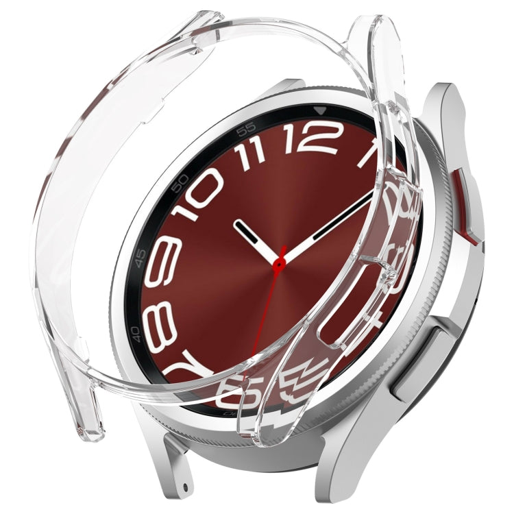 For Samsung Galaxy Watch 6 Classic 43mm Half Coverage Hollow PC Watch Protective Case(Transparent) - Watch Cases by PMC TechLife | Online Shopping South Africa | PMC TechLife