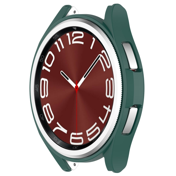 For Samsung Galaxy Watch 6 Classic 47mm Half Coverage Hollow PC Watch Protective Case(Green)