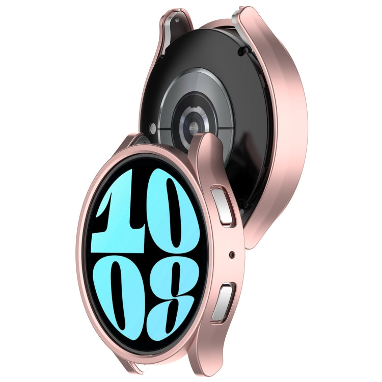 For Samsung Galaxy Watch 6 44mm Half Coverage Hollow PC Watch Protective Case(Rose Gold) - Watch Cases by PMC TechLife | Online Shopping South Africa | PMC TechLife