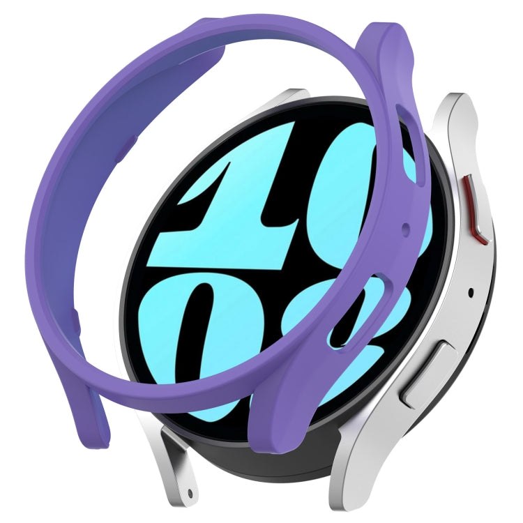 For Samsung Galaxy Watch 6 44mm Half Coverage Hollow PC Watch Protective Case(Purple) - Watch Cases by PMC TechLife | Online Shopping South Africa | PMC TechLife