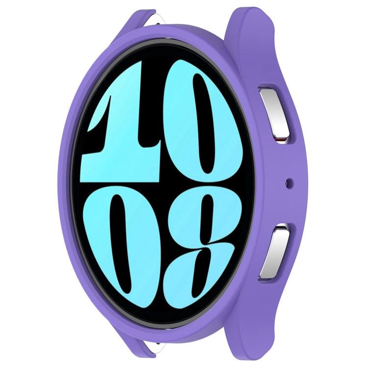 For Samsung Galaxy Watch 6 44mm Half Coverage Hollow PC Watch Protective Case(Purple) - Watch Cases by PMC TechLife | Online Shopping South Africa | PMC TechLife