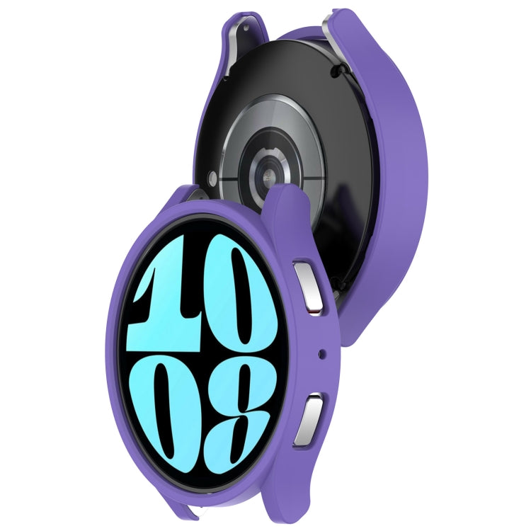 For Samsung Galaxy Watch 6 44mm Half Coverage Hollow PC Watch Protective Case(Purple) - Watch Cases by PMC TechLife | Online Shopping South Africa | PMC TechLife