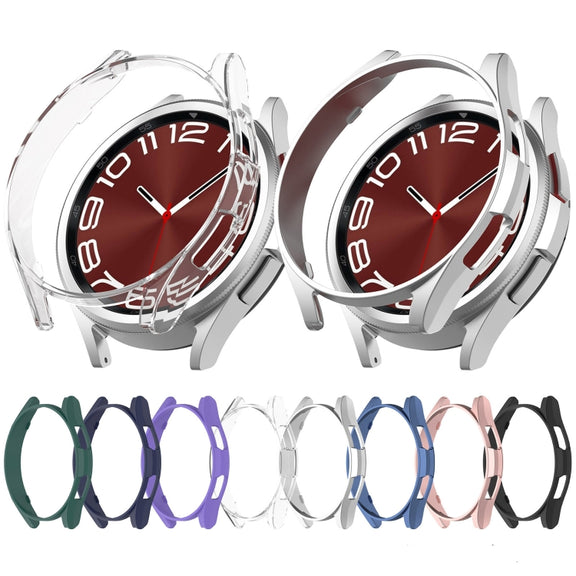 For Samsung Galaxy Watch 6 Classic 43mm Half Coverage Hollow PC Watch Protective Case(Black)