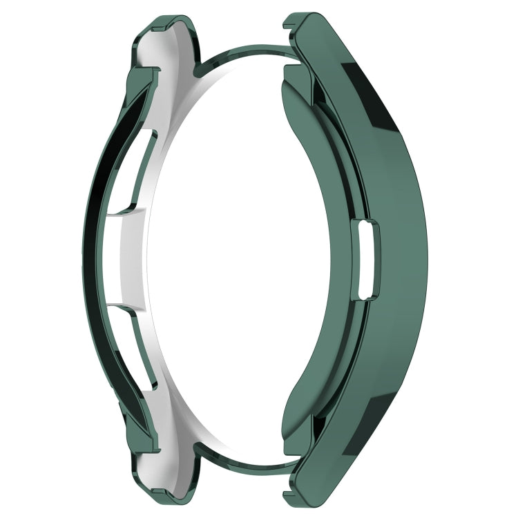For Samsung Galaxy Watch6 Classic 47mm Electroplated TPU Half Pack Hollow Watch Protective Case(Green) - Watch Cases by PMC TechLife | Online Shopping South Africa | PMC TechLife