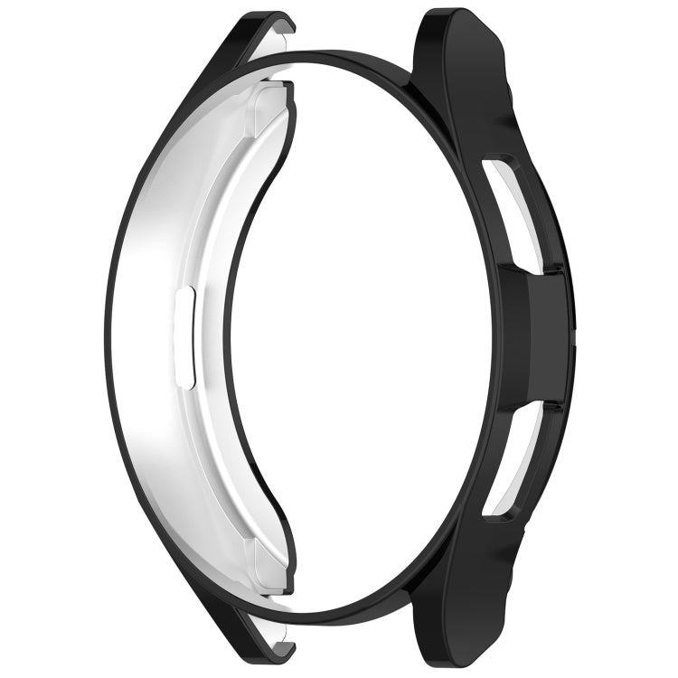 For Samsung Galaxy Watch6 Classic 43mm Electroplated TPU Half Pack Hollow Watch Protective Case(Black) - Watch Cases by PMC TechLife | Online Shopping South Africa | PMC TechLife