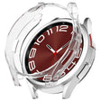 For Samsung Galaxy Watch6 Classic 43mm Electroplated TPU Half Pack Hollow Watch Protective Case(Transparent) - Watch Cases by PMC TechLife | Online Shopping South Africa | PMC TechLife