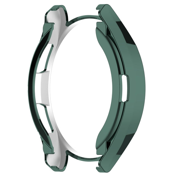 For Samsung Galaxy Watch6 Classic 43mm Electroplated TPU Half Pack Hollow Watch Protective Case(Green)