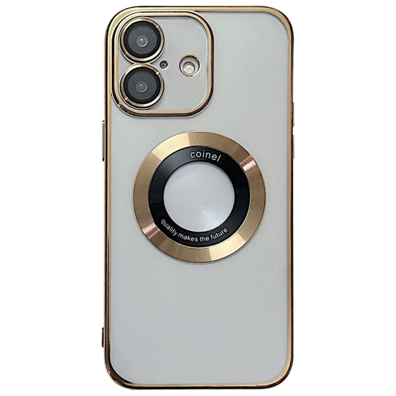 For iPhone 16 Electroplating Magsafe TPU Phone Case(Golden)