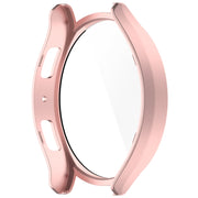 For Samsung Galaxy Watch6 40mm PC + Tempered Film Integrated Watch Protective Case(Rose Gold)