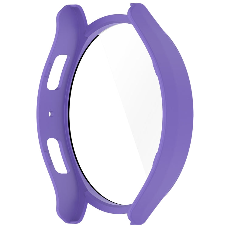 For Samsung Galaxy Watch6 40mm PC + Tempered Film Integrated Watch Protective Case(Purple) - Watch Cases by PMC TechLife | Online Shopping South Africa | PMC TechLife