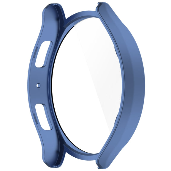 For Samsung Galaxy Watch6 40mm PC + Tempered Film Integrated Watch Protective Case(Midnight Blue)