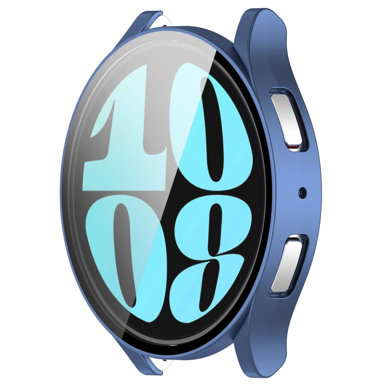For Samsung Galaxy Watch6 44mm PC + Tempered Film Integrated Watch Protective Case(Midnight Blue) - Watch Cases by PMC TechLife | Online Shopping South Africa | PMC TechLife