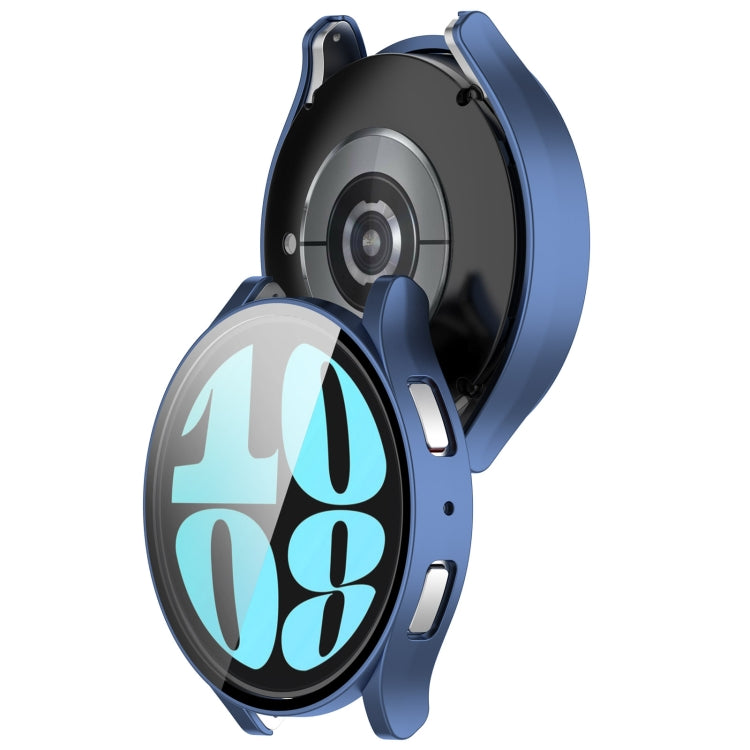 For Samsung Galaxy Watch6 44mm PC + Tempered Film Integrated Watch Protective Case(Midnight Blue) - Watch Cases by PMC TechLife | Online Shopping South Africa | PMC TechLife