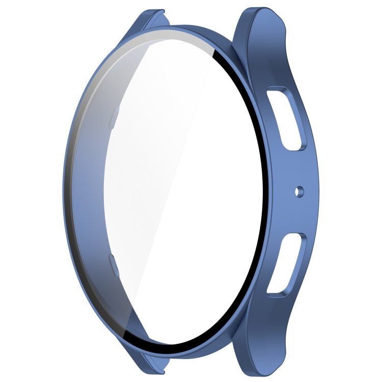 For Samsung Galaxy Watch6 44mm PC + Tempered Film Integrated Watch Protective Case(Midnight Blue)