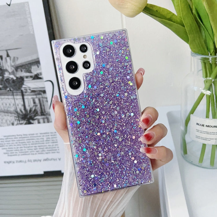 For Samsung Galaxy S24+ 5G Glitter Sequins Epoxy TPU Phone Case(Purple) - Galaxy S24+ 5G Cases by PMC TechLife | Online Shopping South Africa | PMC TechLife