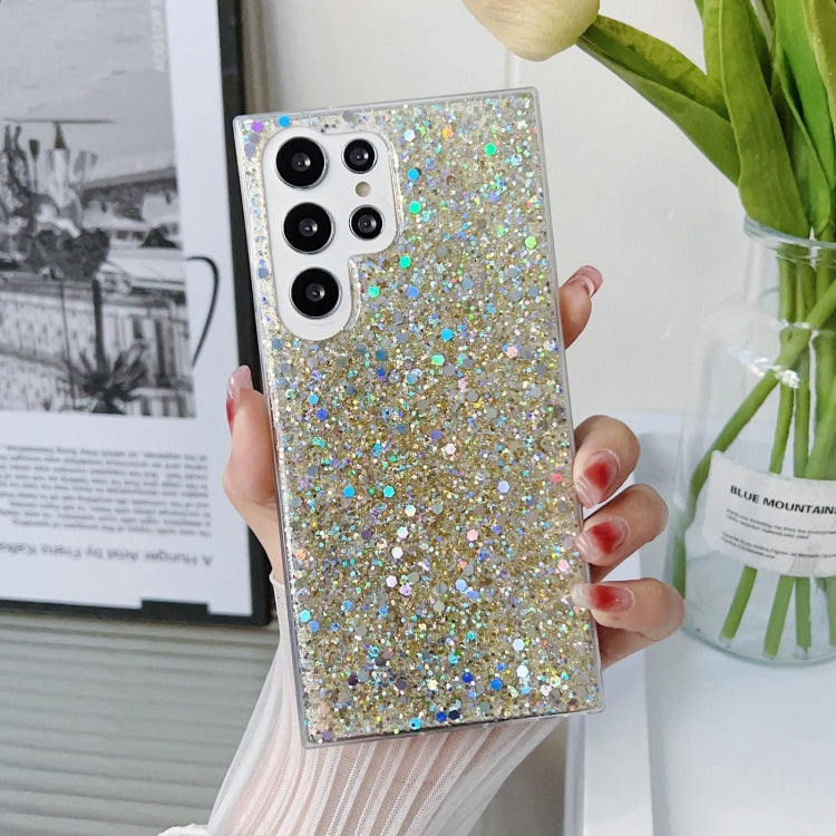 For Samsung Galaxy S24+ 5G Glitter Sequins Epoxy TPU Phone Case(Gold) - Galaxy S24+ 5G Cases by PMC TechLife | Online Shopping South Africa | PMC TechLife