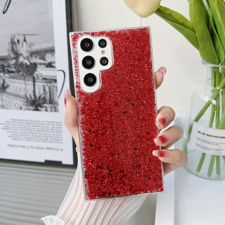 For Samsung Galaxy S24+ 5G Glitter Sequins Epoxy TPU Phone Case(Red) - Galaxy S24+ 5G Cases by PMC TechLife | Online Shopping South Africa | PMC TechLife