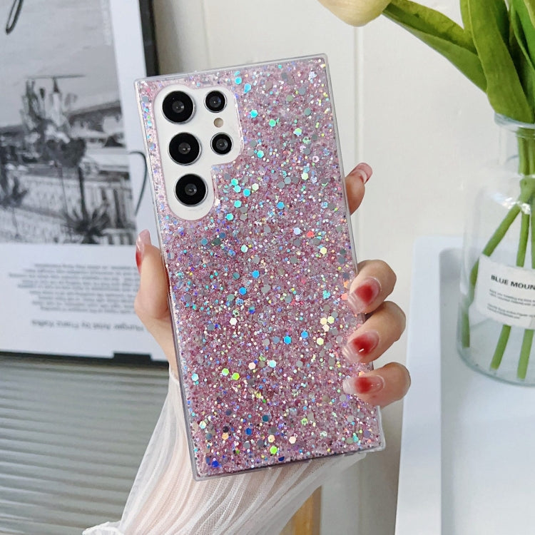 For Samsung Galaxy S24 Ultra 5G Glitter Sequins Epoxy TPU Phone Case(Pink) - Galaxy S24 Ultra 5G Cases by PMC TechLife | Online Shopping South Africa | PMC TechLife