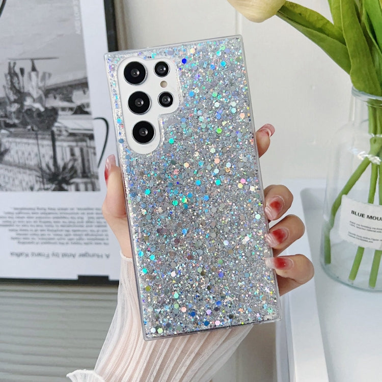For Samsung Galaxy S24 Ultra 5G Glitter Sequins Epoxy TPU Phone Case(Silver) - Galaxy S24 Ultra 5G Cases by PMC TechLife | Online Shopping South Africa | PMC TechLife