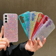 For Samsung Galaxy S24 5G Glitter Sequins Epoxy TPU Phone Case(Silver)