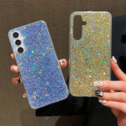 For Samsung Galaxy S24 5G Glitter Sequins Epoxy TPU Phone Case(Blue)