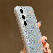 For Samsung Galaxy S24 5G Glitter Sequins Epoxy TPU Phone Case(Silver)