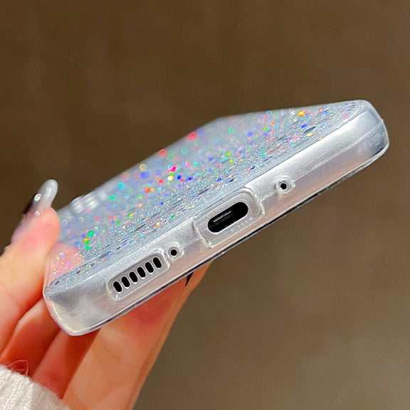 For Samsung Galaxy S24 5G Glitter Sequins Epoxy TPU Phone Case(Blue)