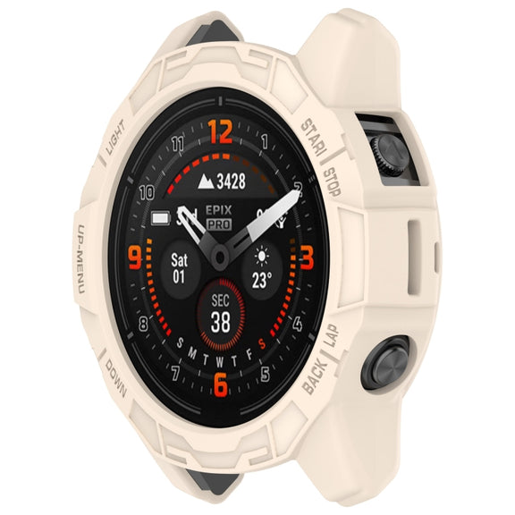 For Garmin Epix Pro 51mm / Fenix 7X / 7X Pro Armored TPU Half Wrapped Watch Protective Case(Starlight Color)