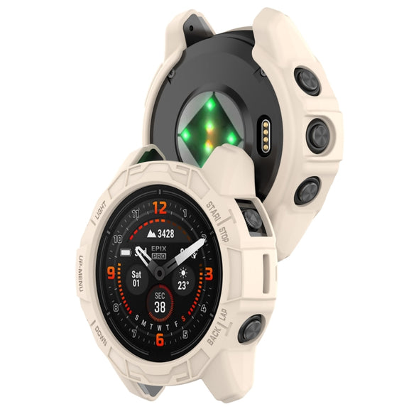 For Garmin Epix Pro 51mm / Fenix 7X / 7X Pro Armored TPU Half Wrapped Watch Protective Case(Starlight Color)