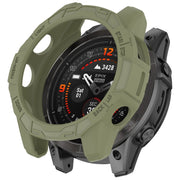 For Garmin Epix Pro / Epix Pro Gen 2 42mm / Fenix 7S / 7S Pro Armored TPU Half Wrapped Watch Protective Case(Green)