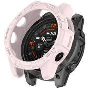 For Garmin Epix Pro / Epix Pro Gen 2 42mm / Fenix 7S / 7S Pro Armored TPU Half Wrapped Watch Protective Case(Pink)