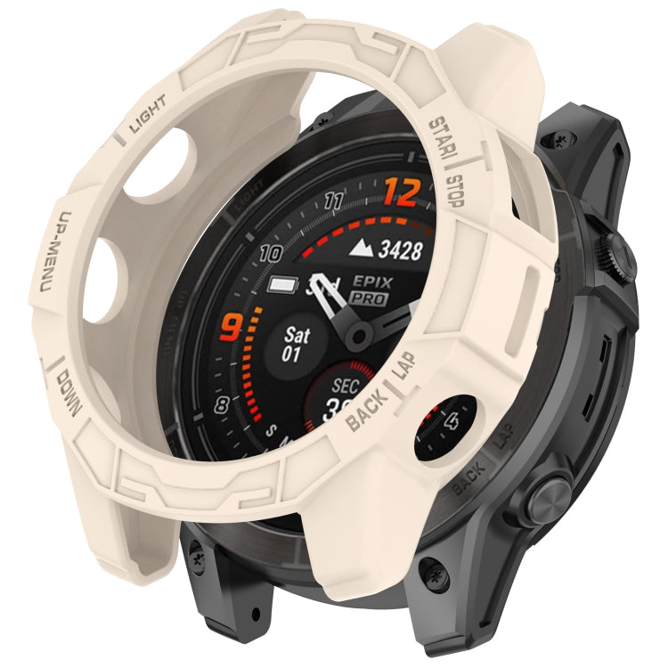 For Garmin Epix Pro 42mm / Fenix 7S / 7S Pro Armored TPU Half Wrapped Watch Protective Case(Starlight Color) - Watch Cases by PMC TechLife | Online Shopping South Africa | PMC TechLife