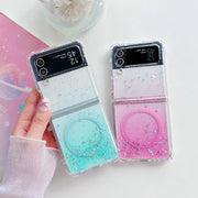 For Samsung Galaxy Z Flip3  Magsafe Glitter TPU Phone Case(White)