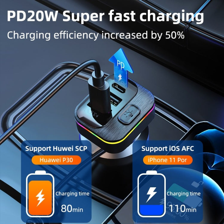 K12 With Type-C / 8-Pin Charging Cable Phone Fast Charging Adapter 2 USB + 1 Type-C PD Car Charger - Car Charger by PMC TechLife | Online Shopping South Africa | PMC TechLife | Buy Now Pay Later Mobicred