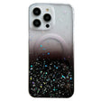 For iPhone 14 Pro Max MagSafe Glitter Hybrid Clear TPU Phone Case(Black) - iPhone 14 Pro Max Cases by PMC TechLife | Online Shopping South Africa | PMC TechLife