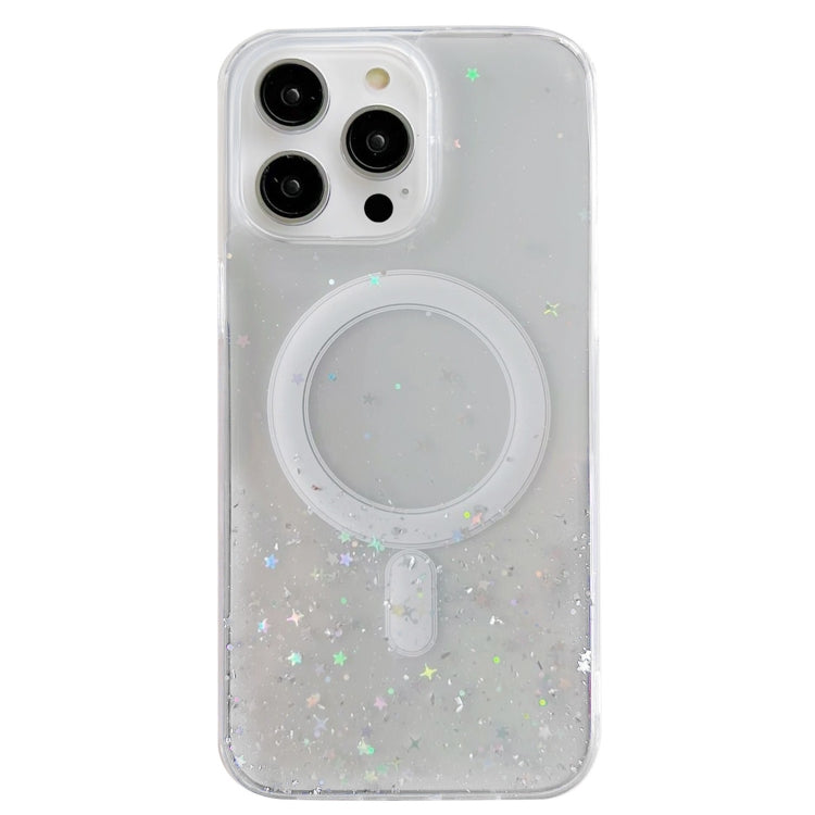 For iPhone 12 Pro Max MagSafe Glitter Hybrid Clear TPU Phone Case(White) - iPhone 12 Pro Max Cases by PMC TechLife | Online Shopping South Africa | PMC TechLife
