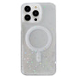 For iPhone 14 Pro Glitter MagSafe Hybrid Clear TPU Phone Case(White) - iPhone 14 Pro Cases by PMC TechLife | Online Shopping South Africa | PMC TechLife | Buy Now Pay Later Mobicred
