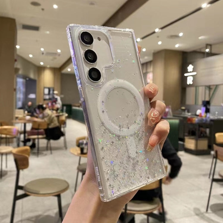 For Samsung Galaxy S23+ 5G Magsafe Glitter TPU Phone Protective Case(White) - Galaxy S23+ 5G Cases by PMC TechLife | Online Shopping South Africa | PMC TechLife