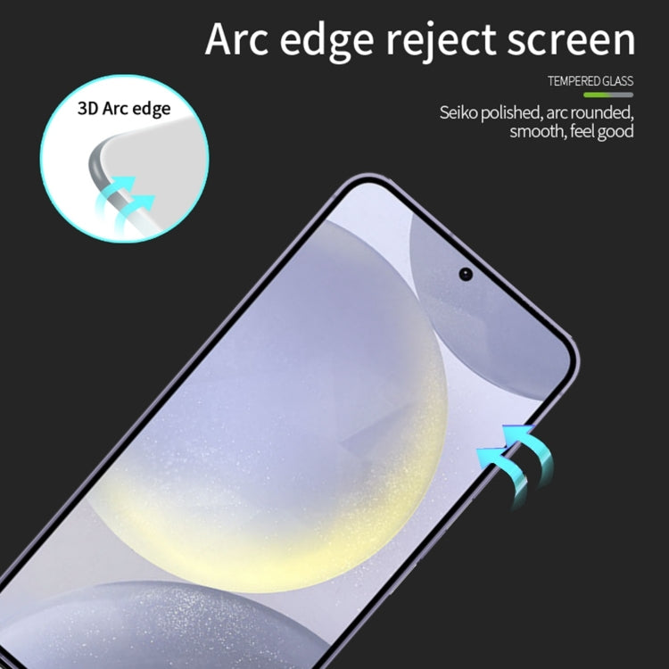 For Samsung Galaxy S25 5G PINWUYO 9H 3D Full Screen Explosion-proof Tempered Glass Film(Black)
