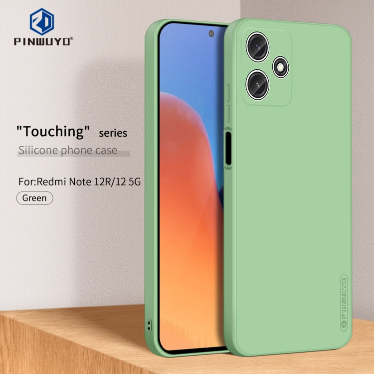 For Xiaomi Redmi 12 5G / Poco M6 Pro PINWUYO Sense Series Liquid Silicone TPU Phone Case(Green) - Xiaomi Cases by PINWUYO | Online Shopping South Africa | PMC TechLife | Buy Now Pay Later Mobicred