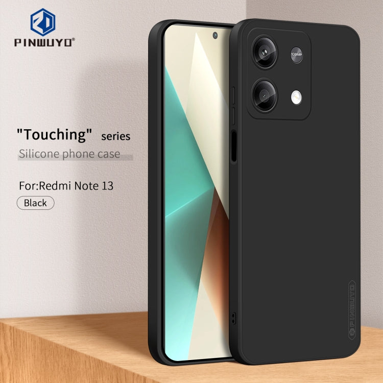 For Xiaomi Redmi Note 13 5G PINWUYO Sense Series Liquid Silicone TPU Phone Case(Black) - Xiaomi Cases by PINWUYO | Online Shopping South Africa | PMC TechLife | Buy Now Pay Later Mobicred