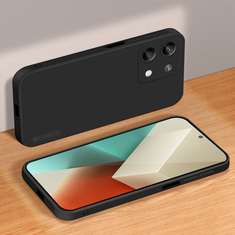 For Xiaomi Redmi Note 13 5G PINWUYO Sense Series Liquid Silicone TPU Phone Case(Black) - Xiaomi Cases by PINWUYO | Online Shopping South Africa | PMC TechLife | Buy Now Pay Later Mobicred