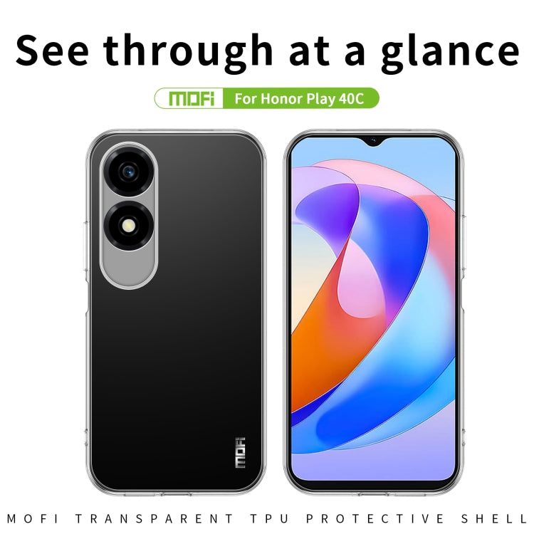 For Honor Play 40C / X5 Plus MOFI Ming Series Ultra-thin TPU Phone Case(Transparent)