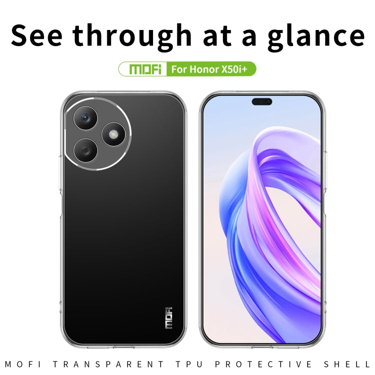 For Honor X50i Pro / X50i+ MOFI Ming Series Ultra-thin TPU Phone Case(Transparent) - Honor Cases by MOFI | Online Shopping South Africa | PMC TechLife | Buy Now Pay Later Mobicred