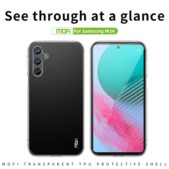 For Samsung Galaxy M34 5G MOFI Ming Series Ultra-thin TPU Phone Case(Transparent)